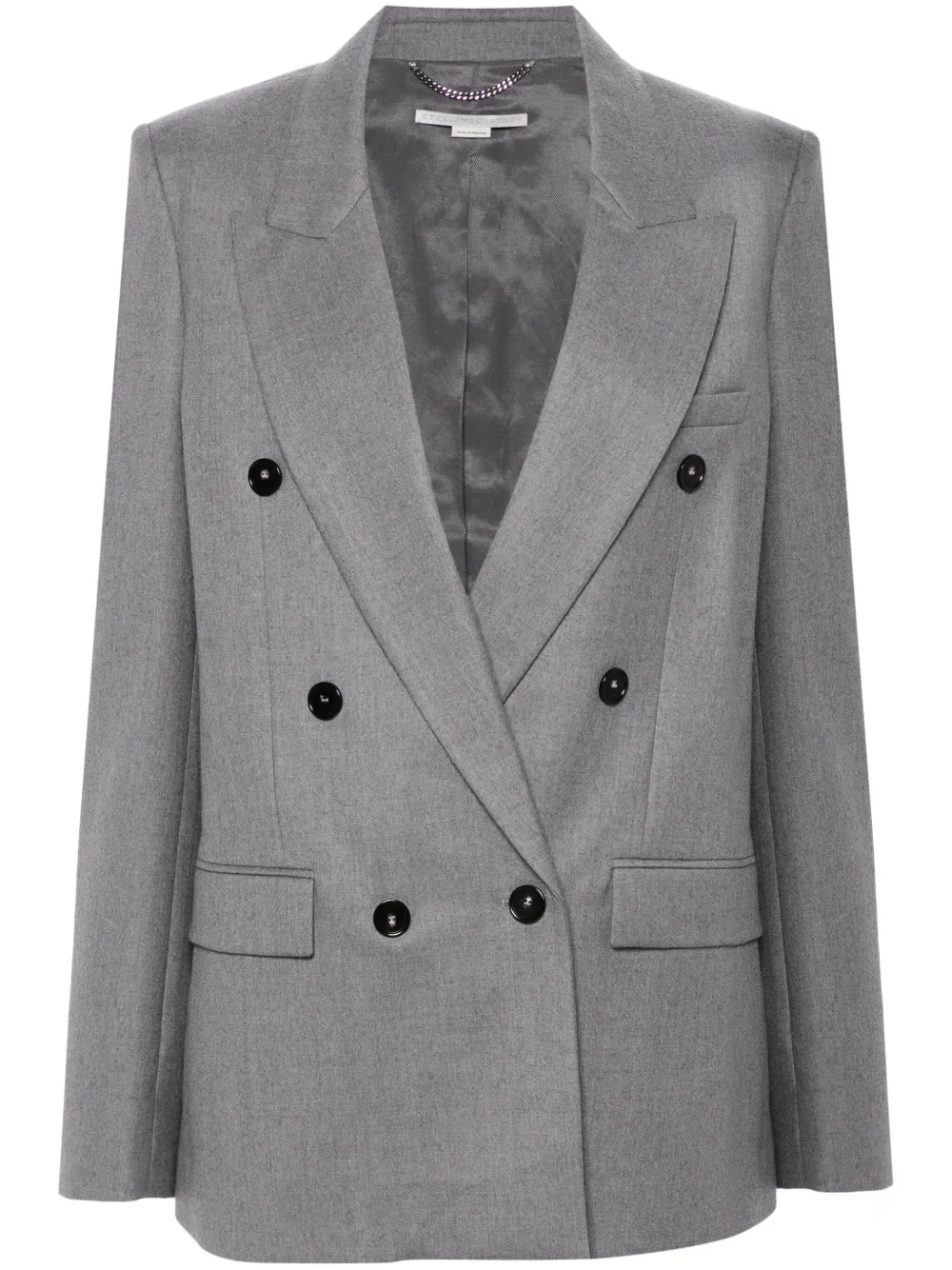 Stella McCartney Blazer met dubbele rij knopen Grijs
