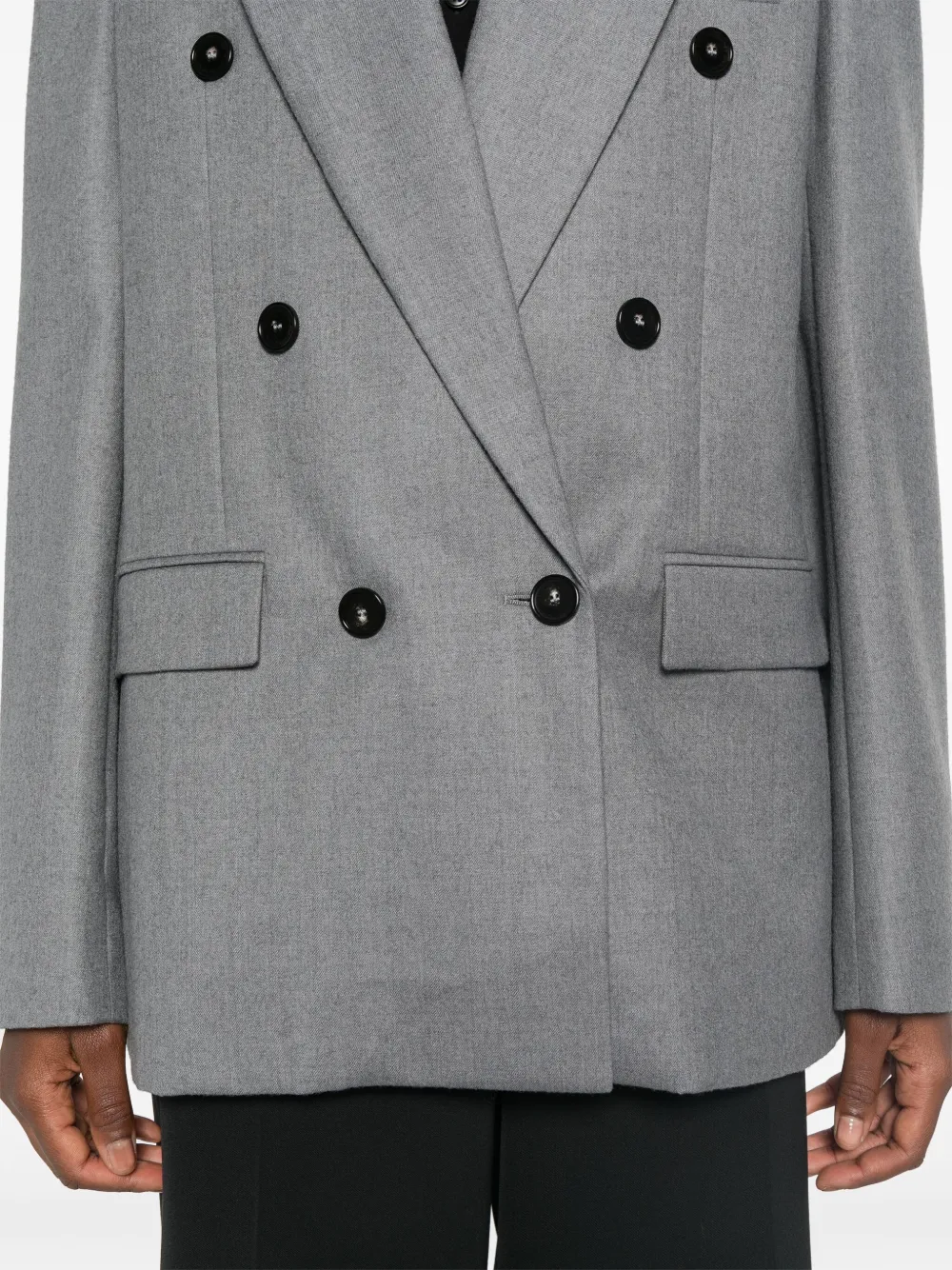 Stella McCartney Blazer met dubbele rij knopen Grijs