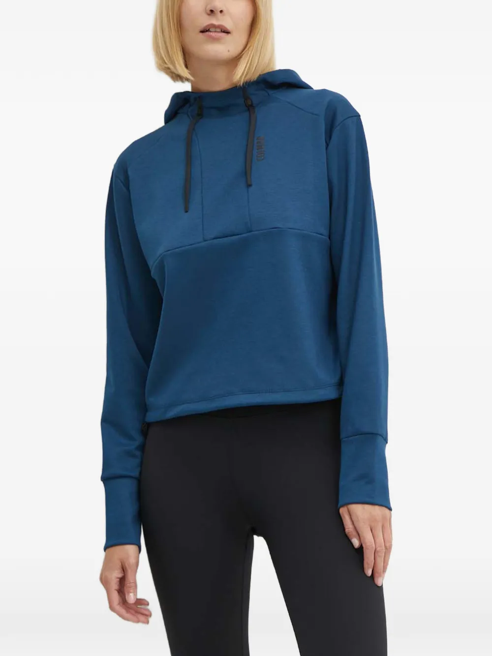 Colmar logo-detail long-sleeved hoddie - Blu