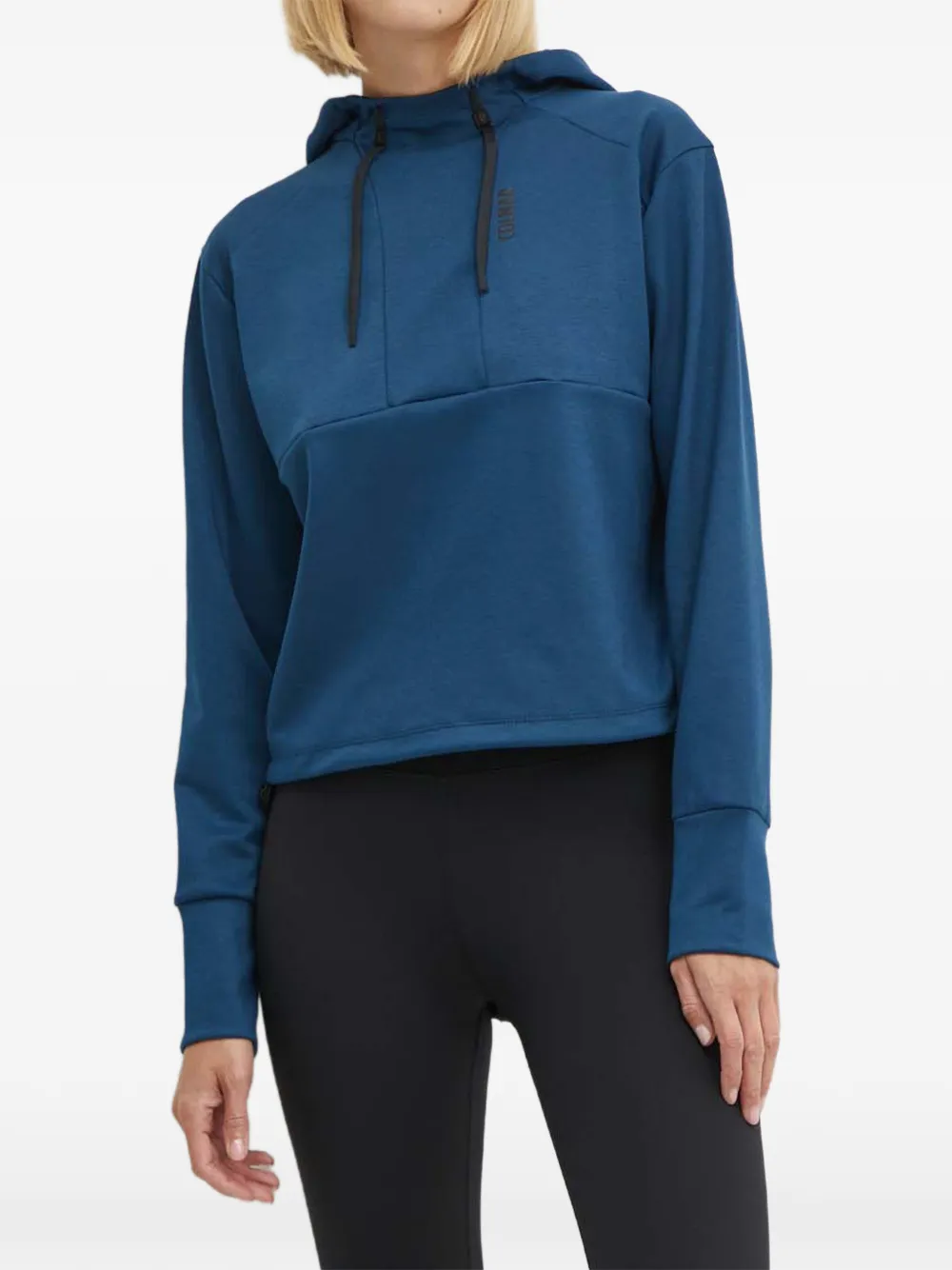 Colmar logo-detail long-sleeved hoddie - Blue