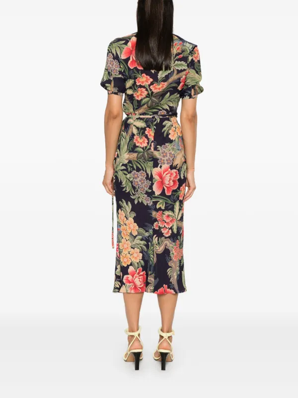 ETRO floral-print Midi Dress | Blue | FARFETCH