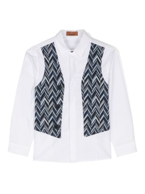 Missoni Kids waistcoat-panel shirt