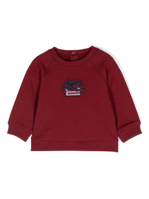 ETRO KIDS Pegaso-embroidered cotton sweatshirt