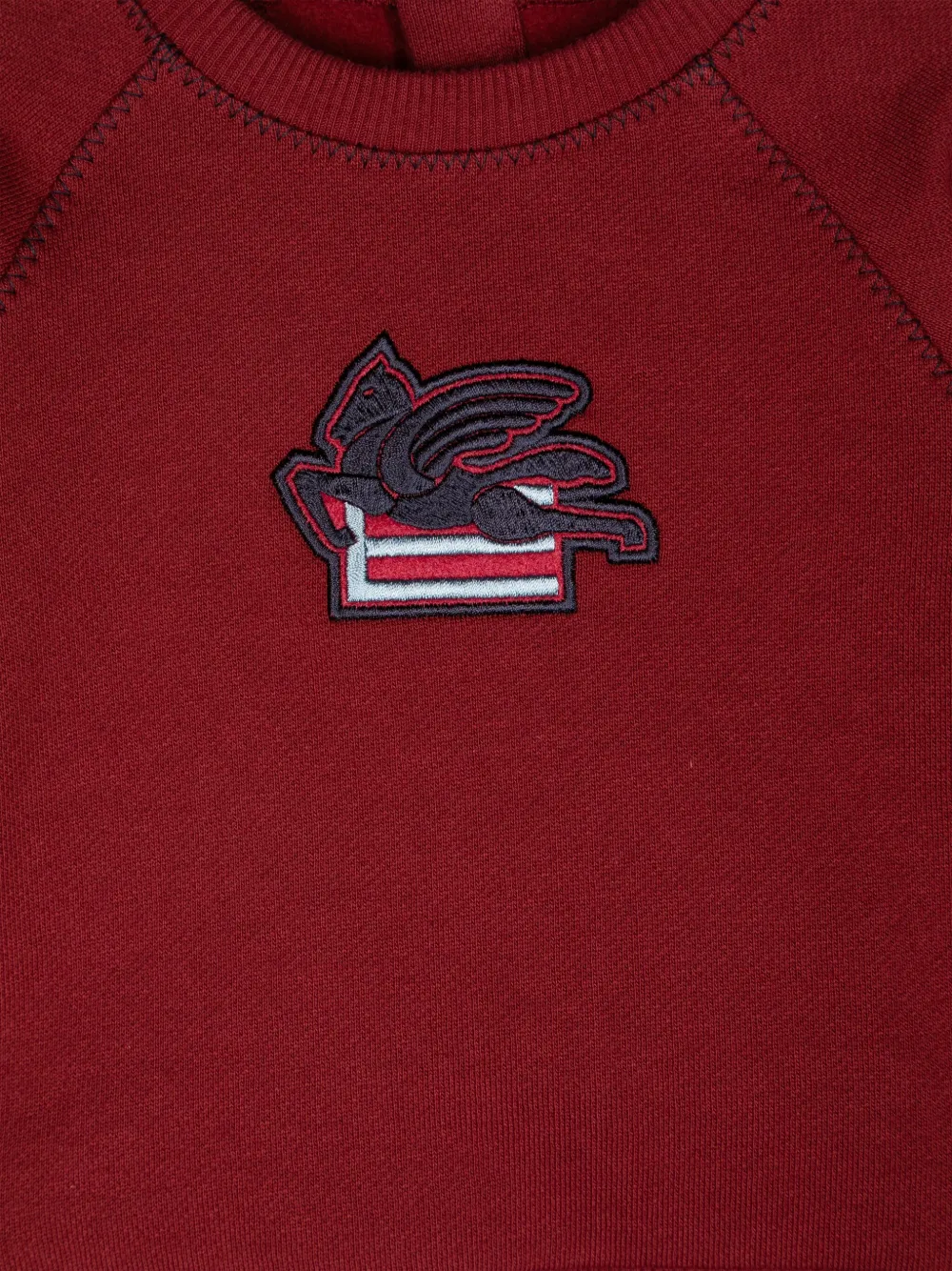 ETRO KIDS Katoenen sweater met borduurwerk Rood