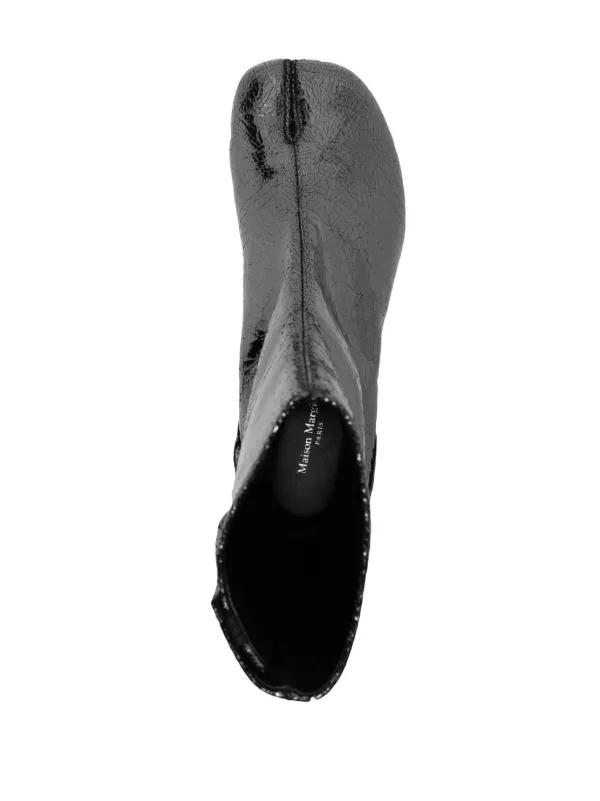 Maison Margiela Tabi mirror-effect Ankle Boots | Black | FARFETCH ZA