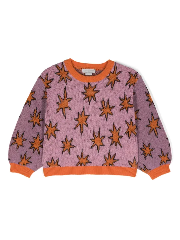 Stella McCartney Kids Stars Jacquard Jumper Pink FARFETCH ID