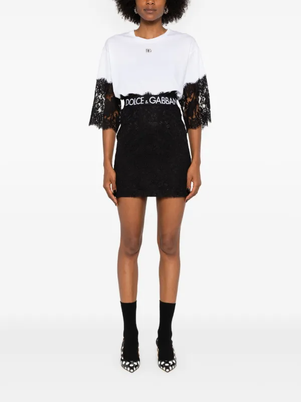 Dolce Gabbana floral lace Mini Skirt Black FARFETCH CA