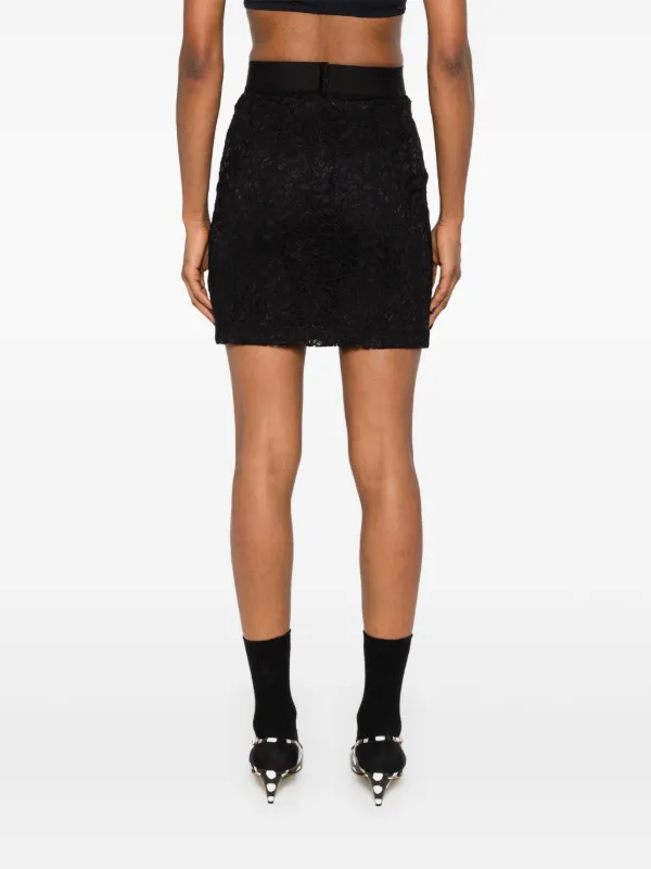 Dolce Gabbana floral lace Mini Skirt Black FARFETCH CA