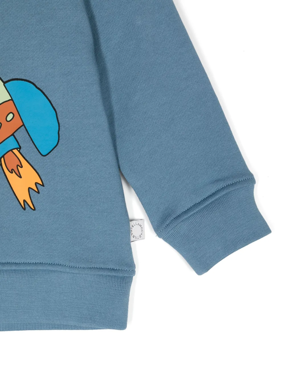 Stella McCartney Kids Katoenen sweater met print Blauw
