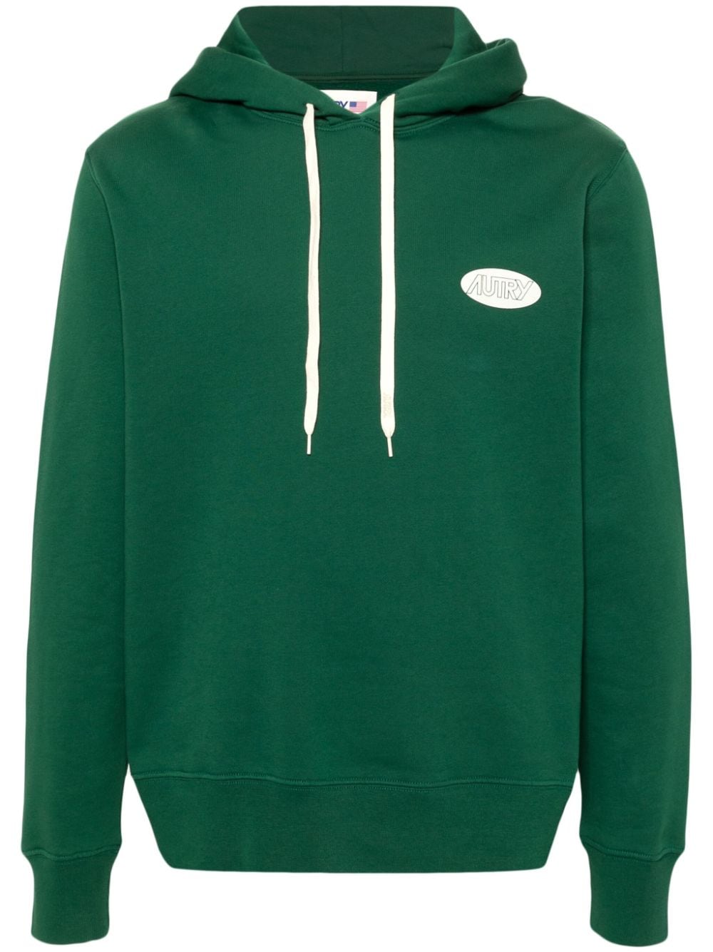 Autry Logo-print Cotton Hoodie In Green