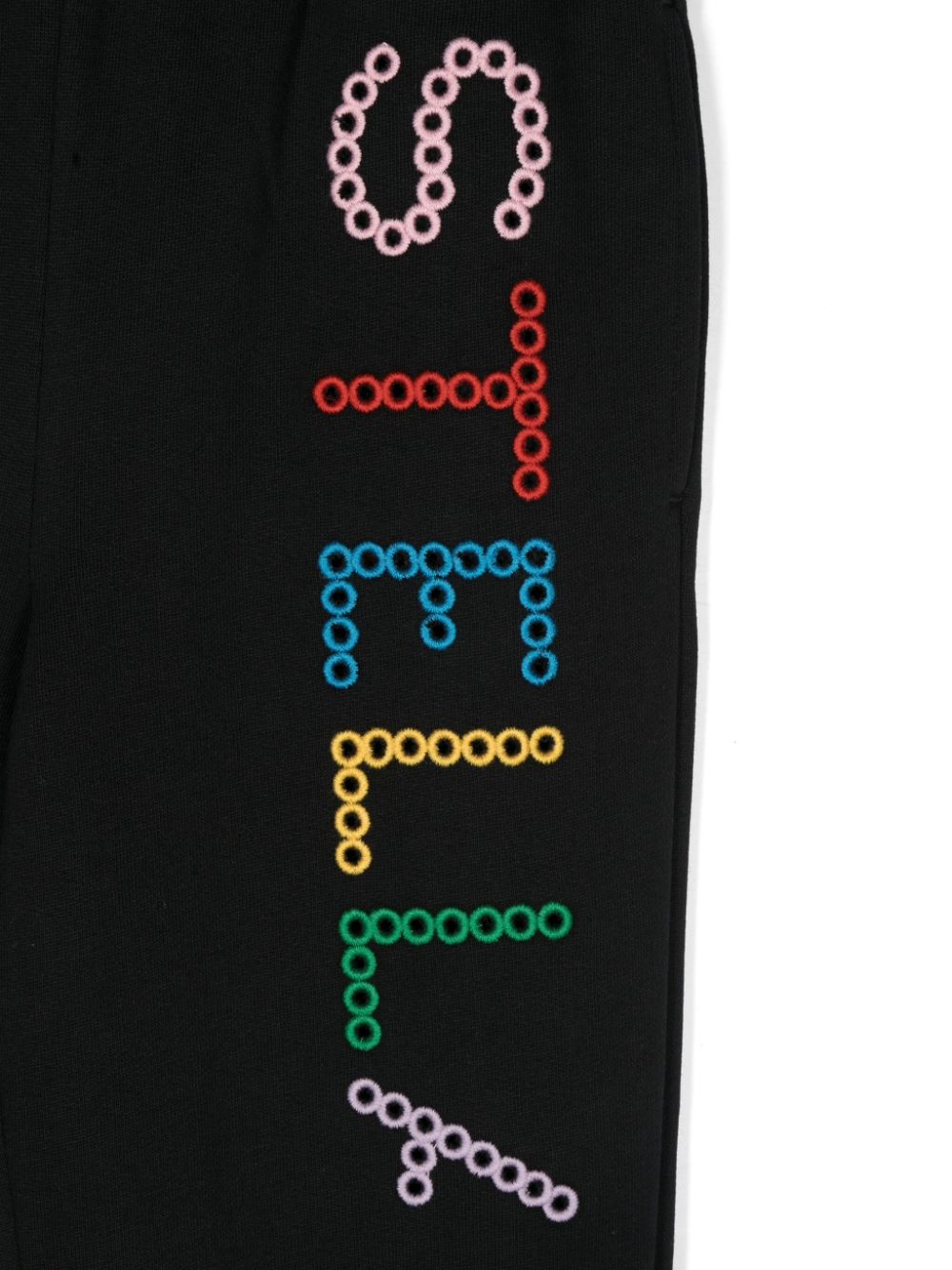 Shop Stella Mccartney Logo-embroidered Track Pants In Black