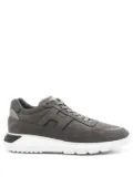 Hogan logo-patch suede sneakers - Grey