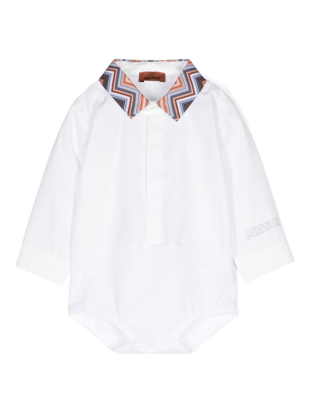 Missoni Kids logo-print cotton body - White