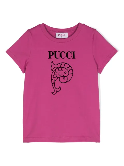 PUCCI Junior logo-print cotton T-shirt