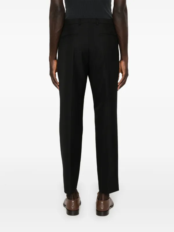 【GUCCI】TAILORED TROUSERS●828769Z7AO26052 Gucci logo-embroidered Twill Tailored Trousers | Black