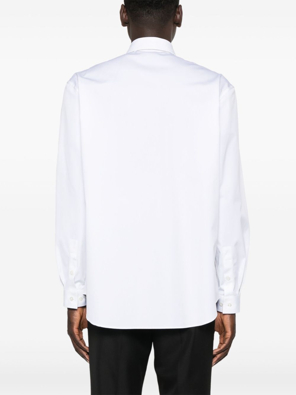 Shop Gucci Logo-appliqué Cotton Shirt In White