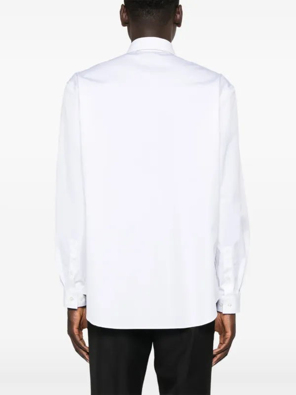 Gucci logo-appliqué Cotton Shirt | White | FARFETCH
