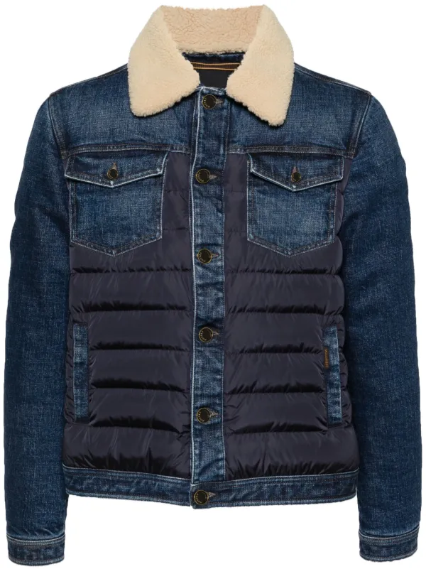 Moorer Mondor Fur 104s Jacke Mit Einsätzen | Blau | FARFETCH DE