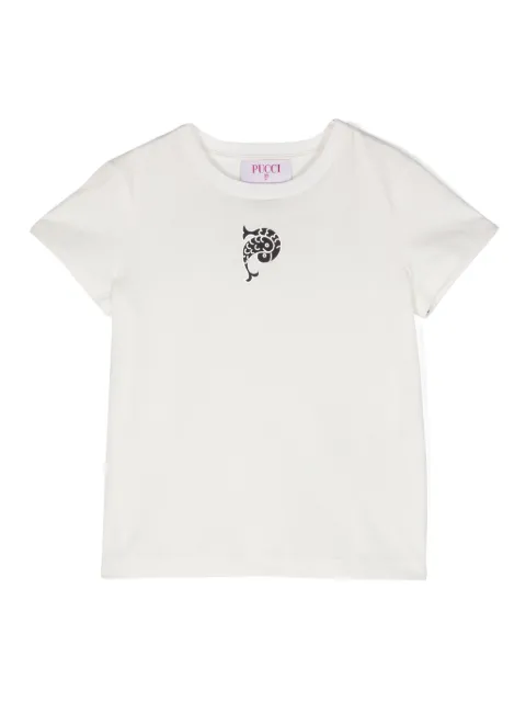 PUCCI Junior t-shirt en coton à logo imprimé