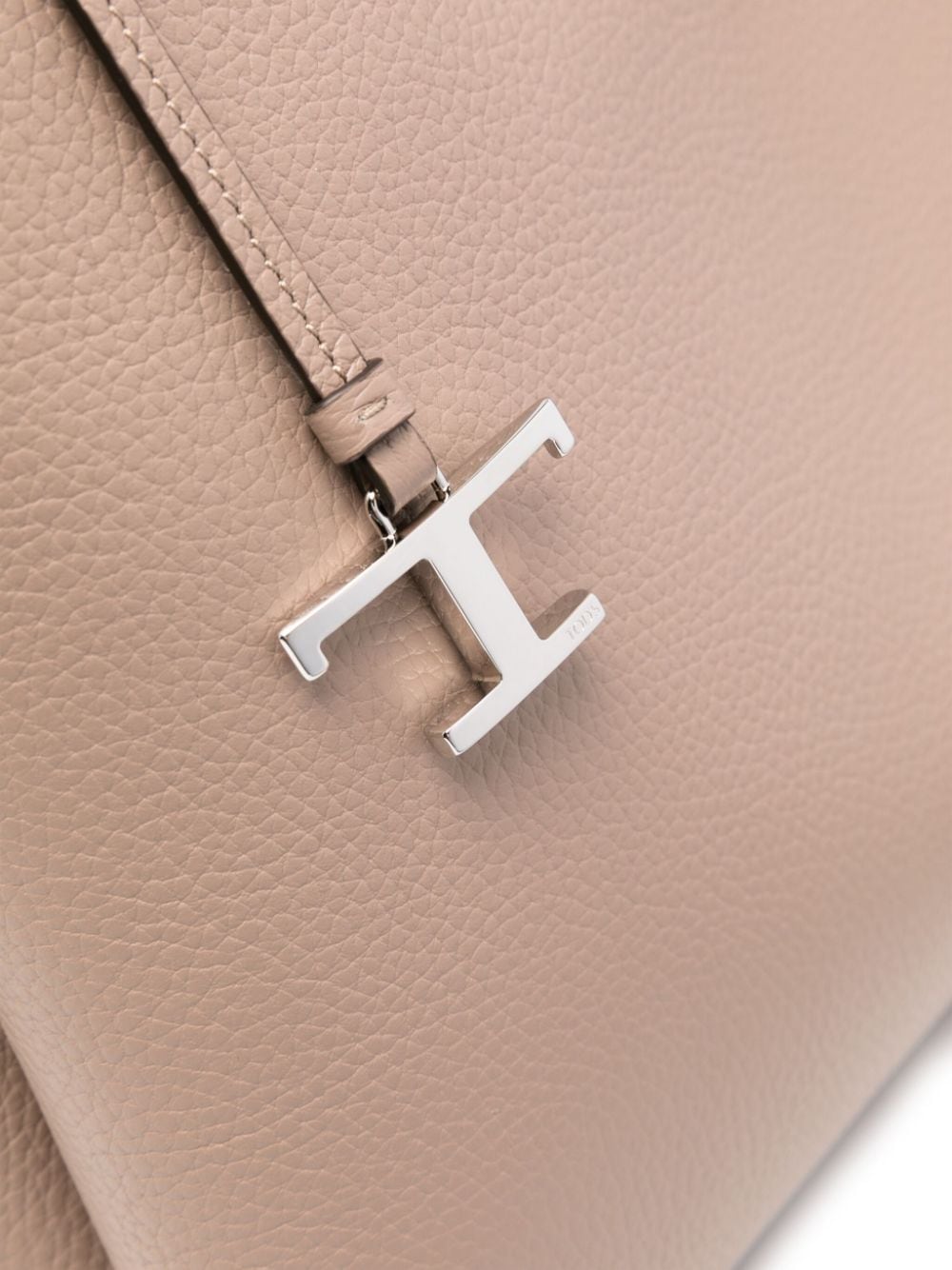 Shop Tod's Medium Leather Tote Bag In Neutrals