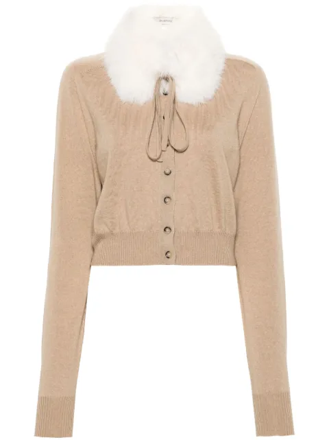 Sportmax detachable-collar wool cardigan