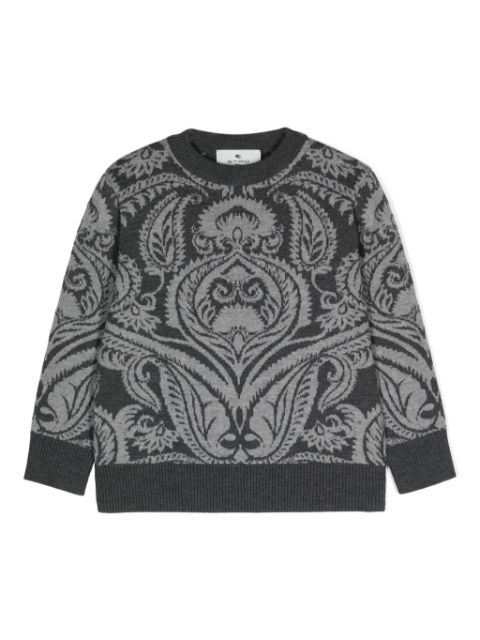 ETRO KIDS patterned-jacquard knitted jumper