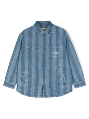 Fendi Kids デニムシャツ | ブルー | FARFETCH JP