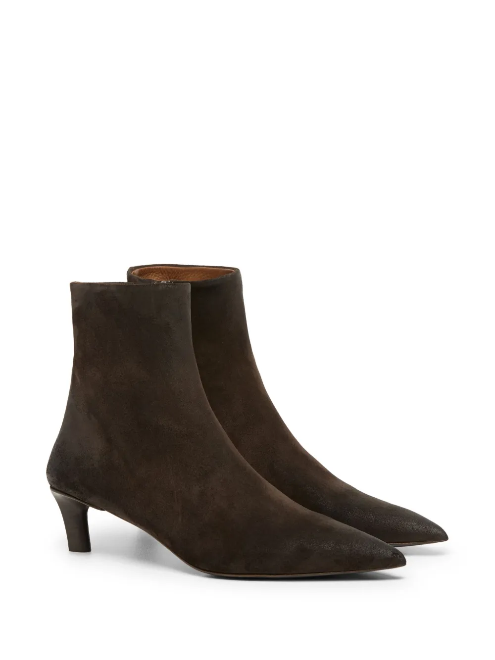 Marsell pointed toe Suede Ankle Boots Brown FARFETCH RO