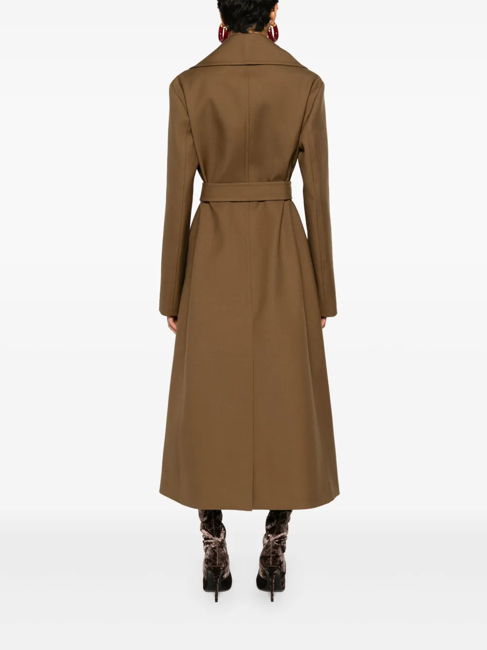 Jil Sander Belted double-breasted Coat | Brown | FARFETCH