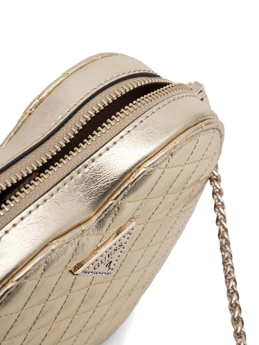 GUESS USA Crossbodytas met logoplakkaat Goud