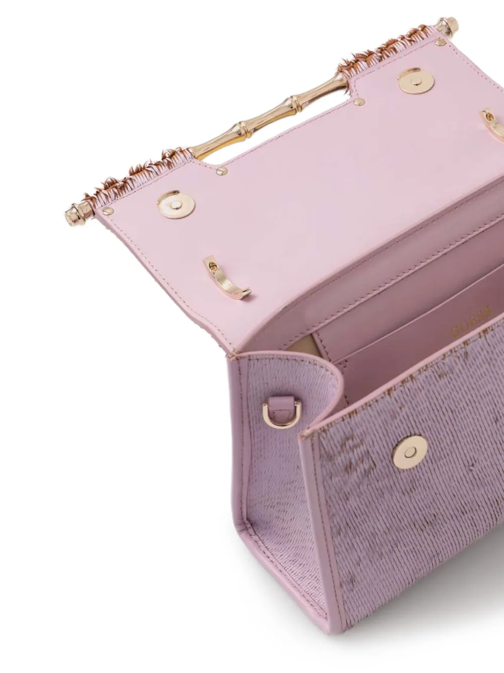 Guess Usa Textured Detail Tote Bag In Purple