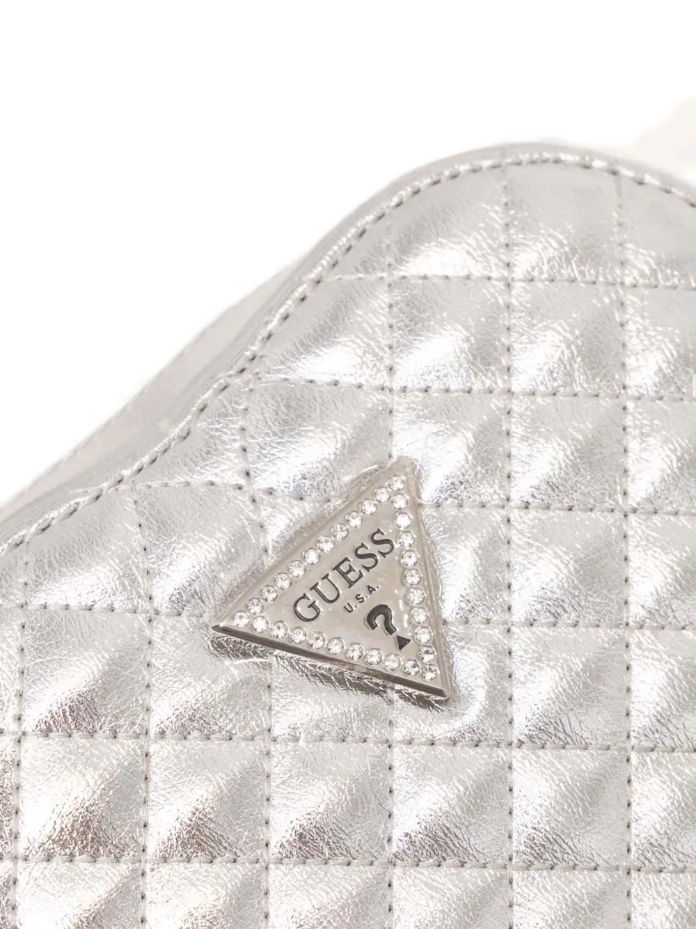GUESS USA Crossbodytas met logoplakkaat Zilver