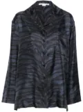 Stella McCartney tiger-print silk shirt - Blue