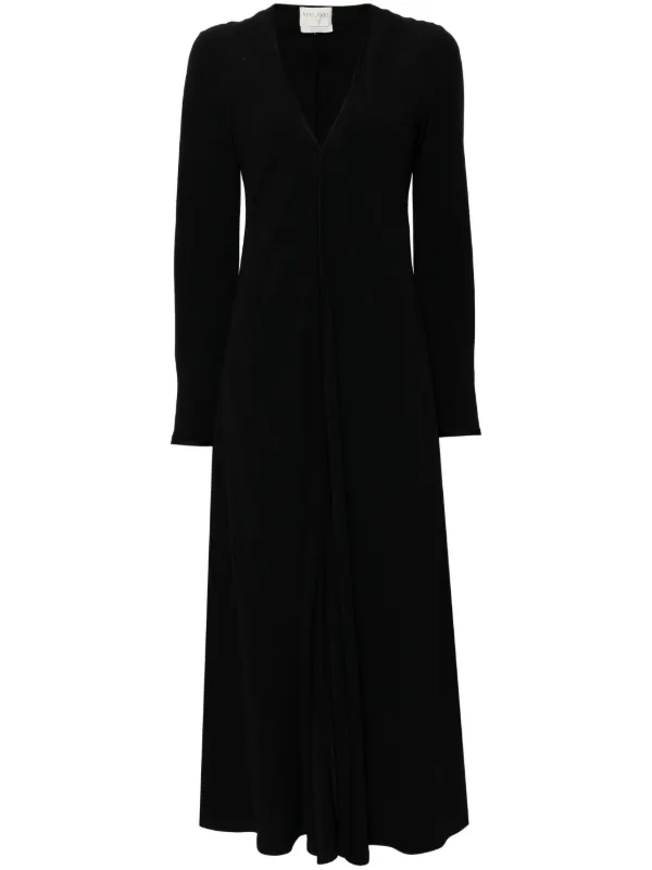 Forte_forte Crepe Long-Sleeve Dress - Black