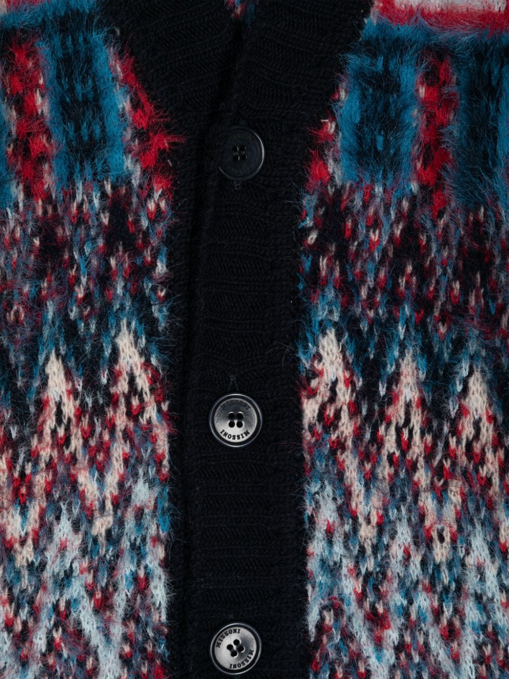 Shop Missoni V-neck Brushed Cardigan In Blue