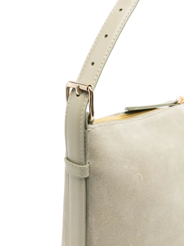 A.P.C. zip-fastening Suede Shoulder Bag | Green | FARFETCH