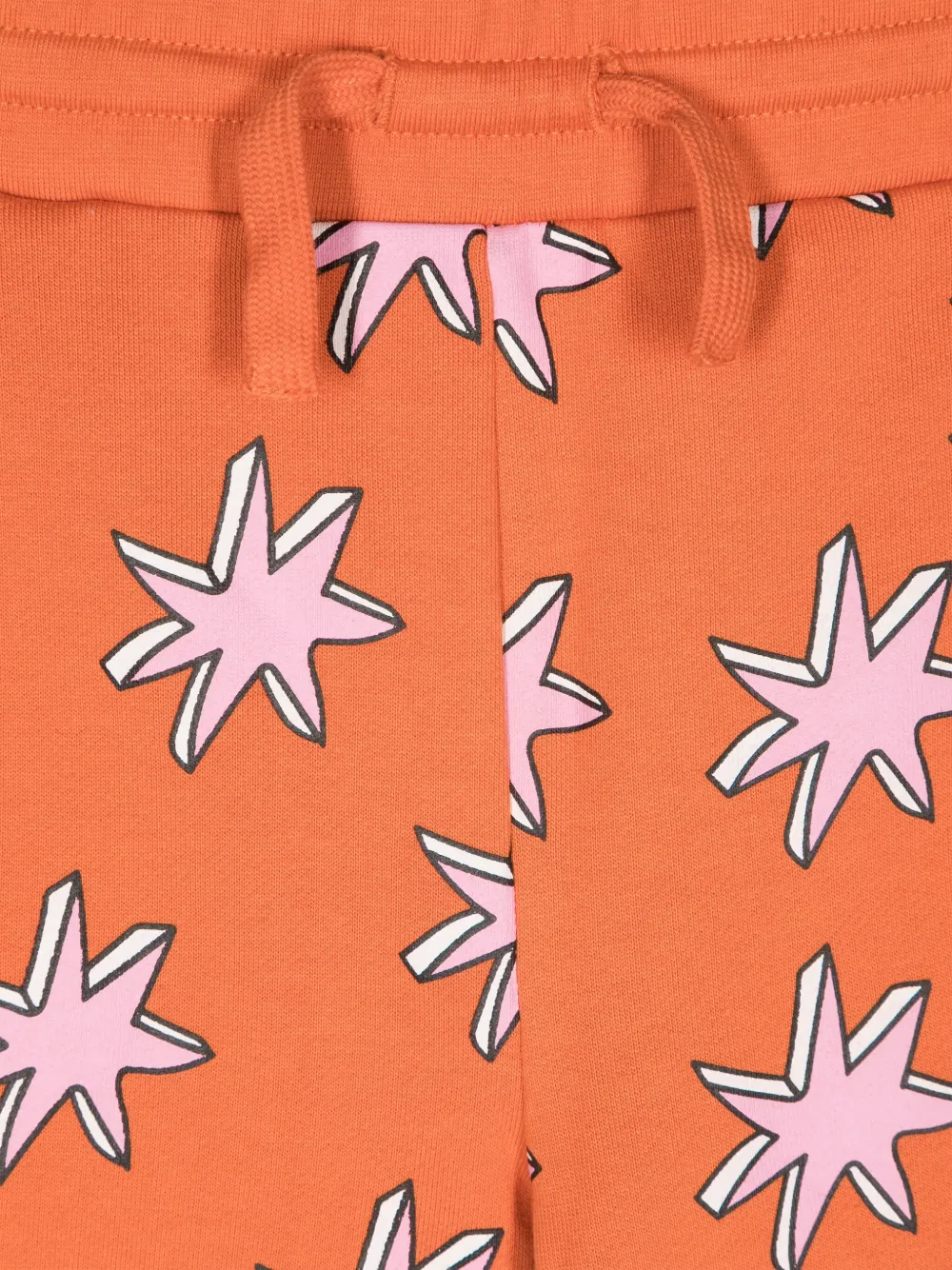 Shop Stella Mccartney Bright Stars Fringed Track Pants In Orange