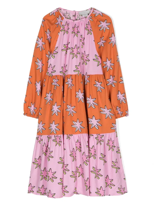 strapless open back dress Belen Pink and Orange Evening Dresses XXXL / Pink and Orange