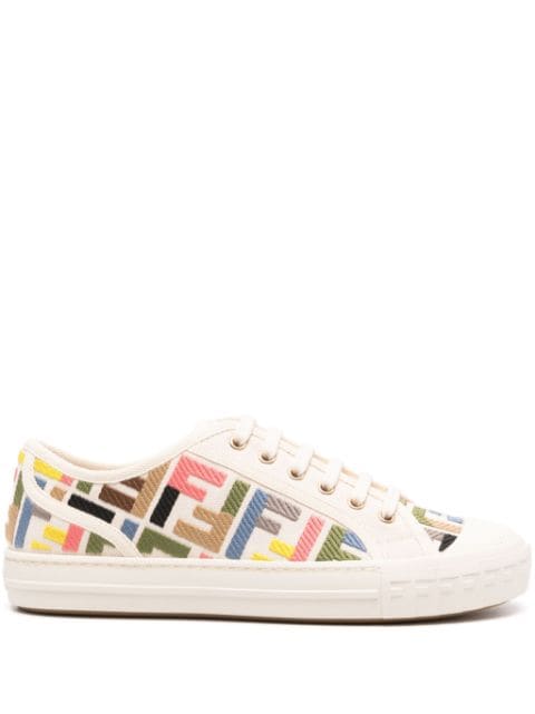 FENDI baskets Domino en toile