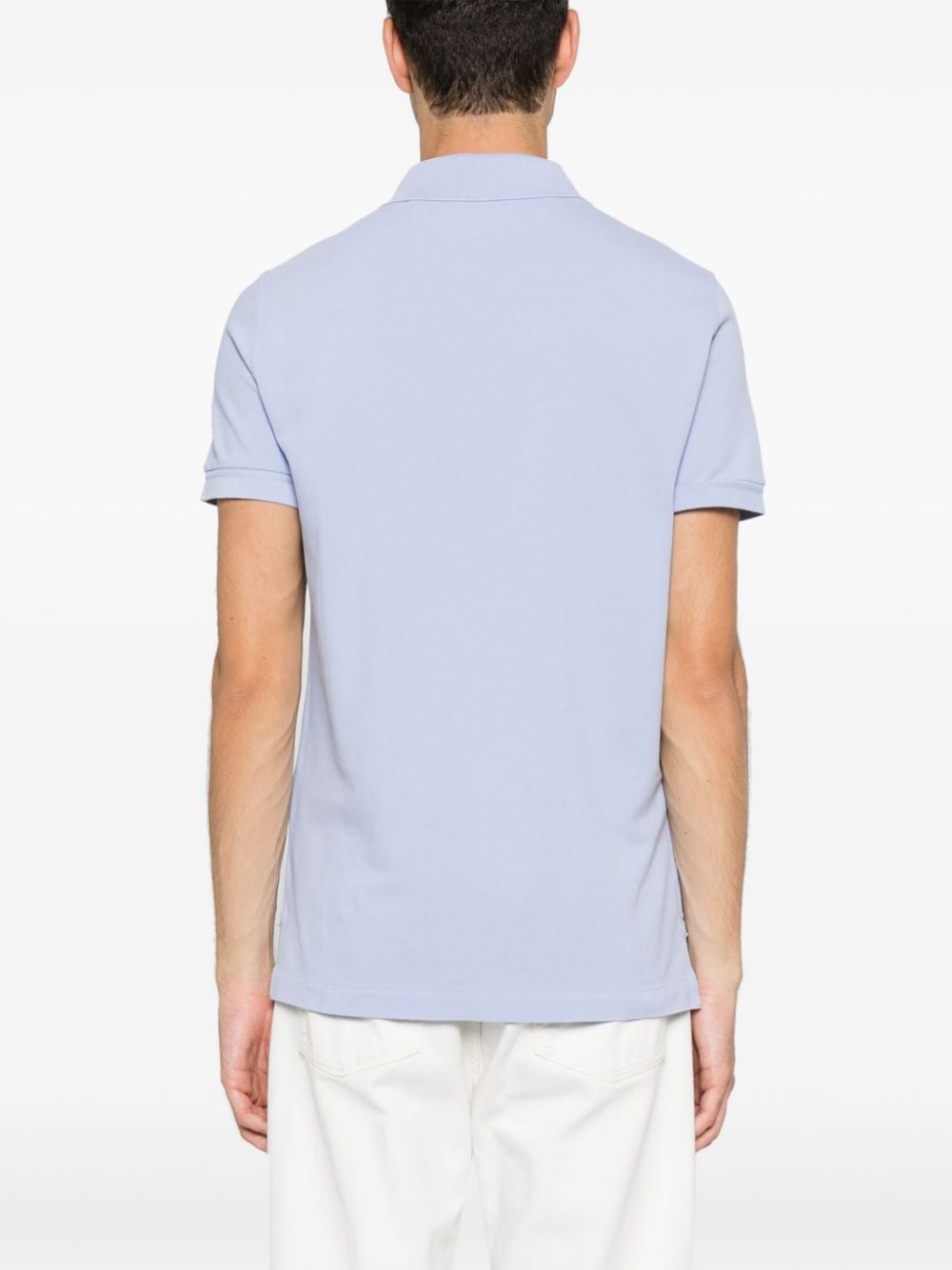 Shop Tom Ford Logo-embroidered Polo Shirt In 蓝色