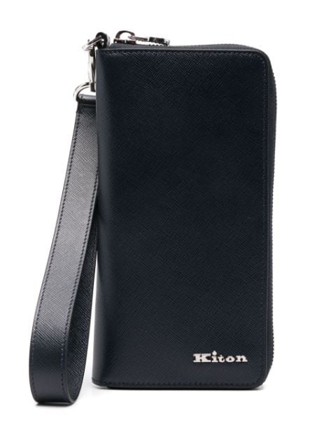 Kiton logo-lettering wallet