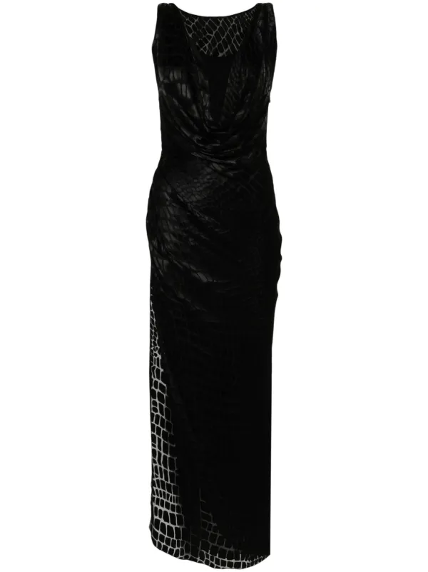 Blumarine ドレス-ロング ブラック系 Made In Italy Blumarine ドレス | ブラック | FARFETCH JP