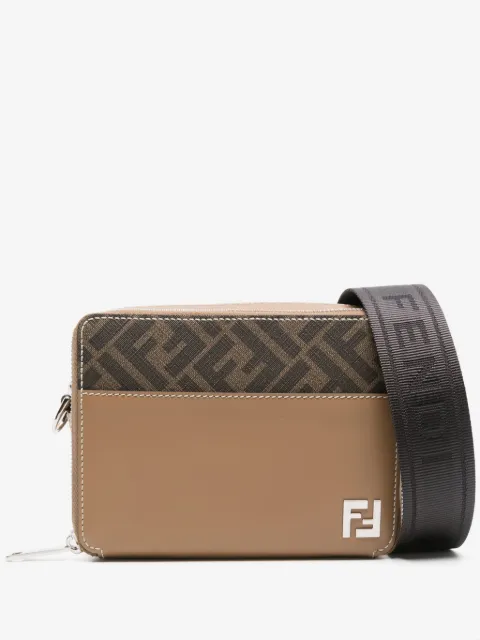 FENDI sac porté épaule en cuir à logo FF imprimé