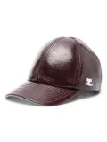 Courrèges logo-embroidered patent cap
