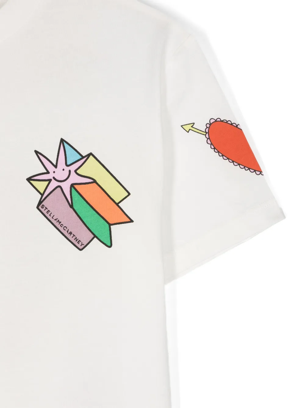 Stella McCartney Kids Shooting Stars T-shirt van biologisch katoen Wit