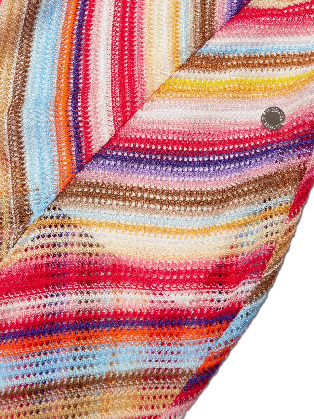 Missoni Panelled Zigzag-pattern Dress In Red