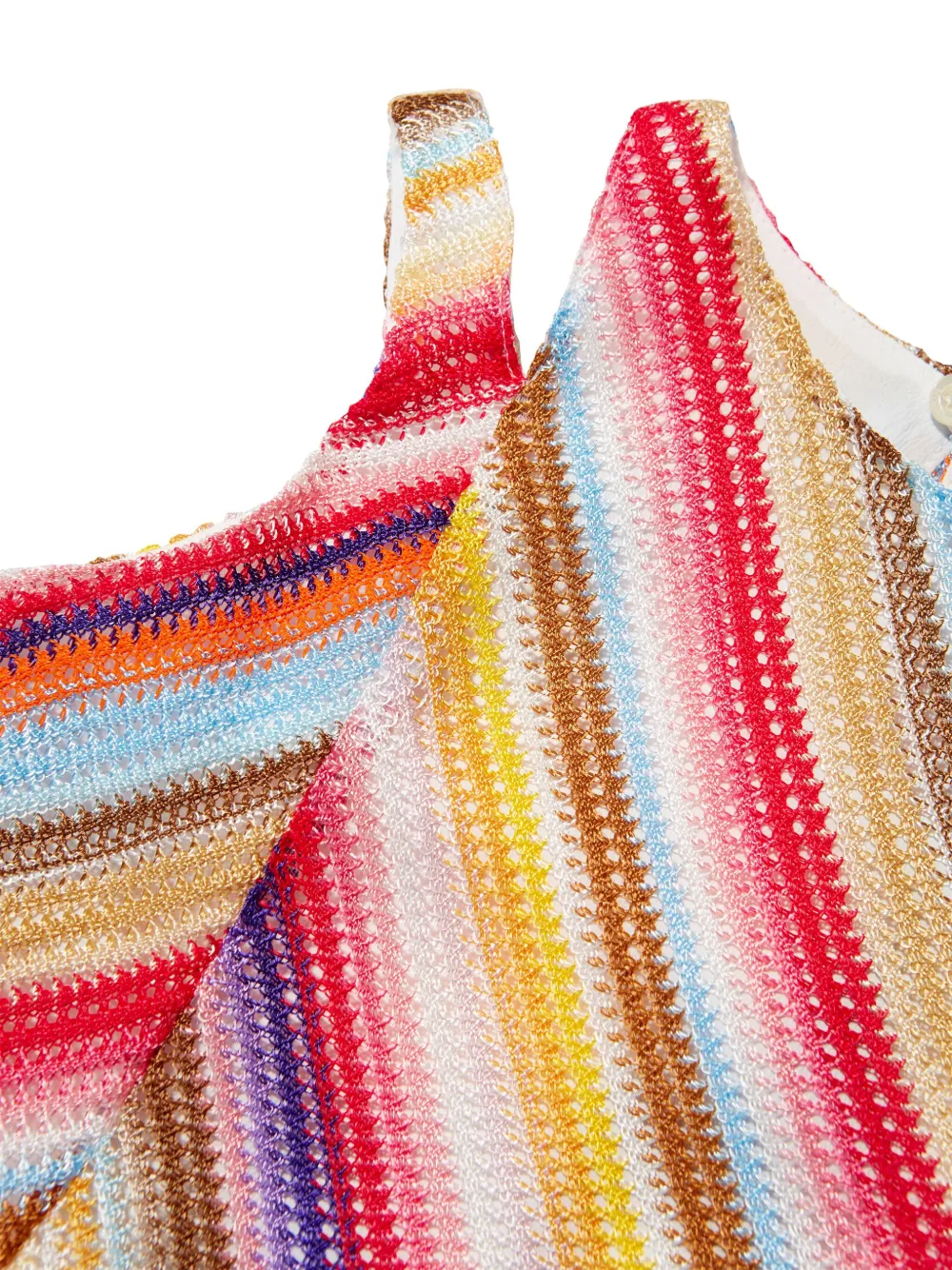 Missoni Panelled Zigzag-pattern Dress In Red