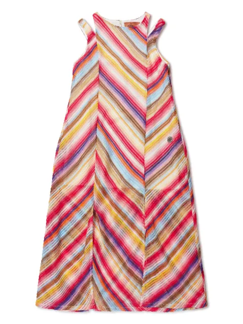 Missoni Kids panelled zigzag-pattern dress