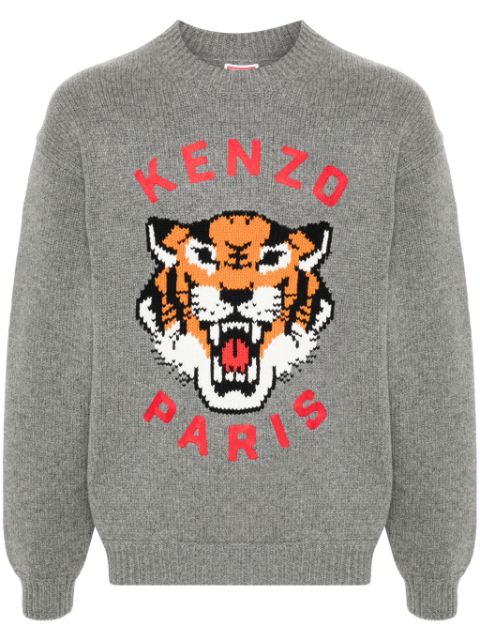 Kenzo Lucy Tiger-intarsia jumper Men