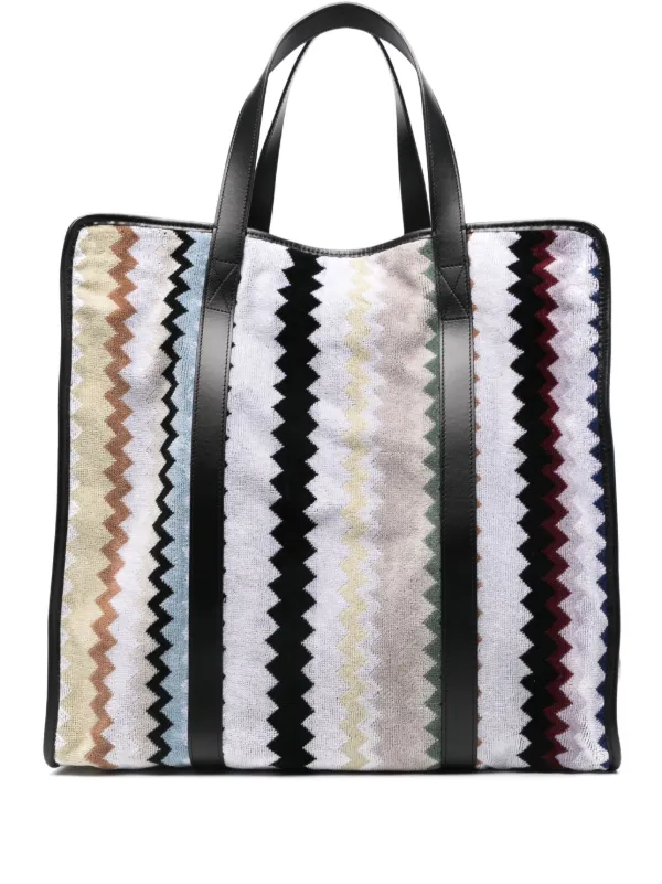 Missoni Zigzag-woven Tote Bag in Grey